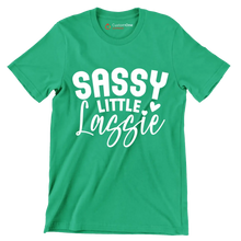 Sassy Little Lassie - St. Patrick's Day T-Shirt-Green-S-Custom One Express
