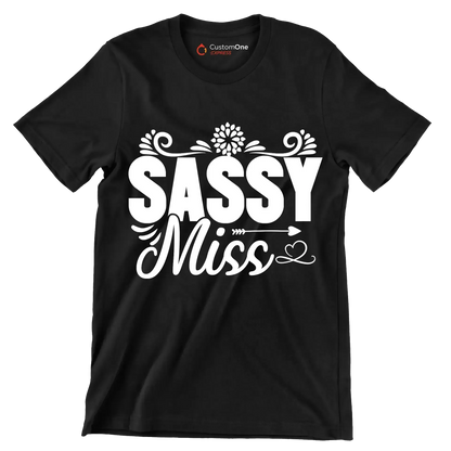 Sassy miss - Sarcasm Themed T-Shirt-Black-S-Custom One Express