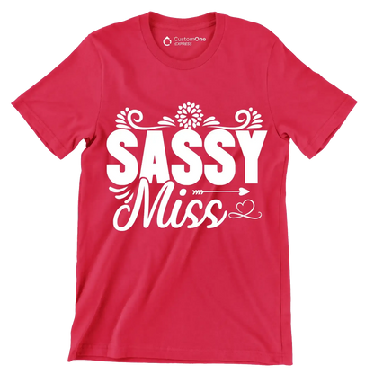 Sassy miss - Sarcasm Themed T-Shirt-Red-S-Custom One Express