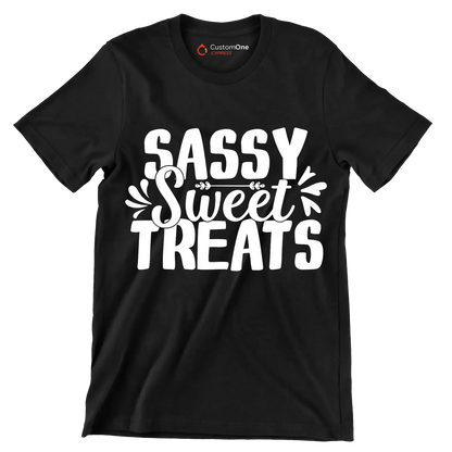 Sassy sweet treats - Sarcasm Themed T-Shirt-Black-S-Custom One Express