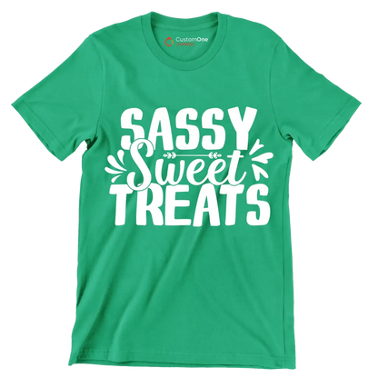 Sassy sweet treats - Sarcasm Themed T-Shirt-Green-S-Custom One Express