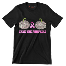 Save The Pimpkins - Breast Cancer Awareness T-Shirt-Black-S-Custom One Express