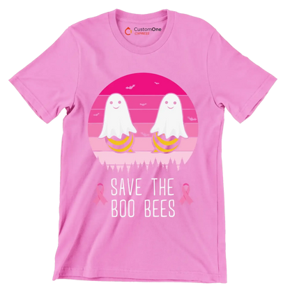 Save the BOO BEES - Breast Cancer Awareness T-Shirt-Pink-S-Custom One Express