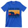 Save the Elephants - Vegan Themed T-Shirt-Blue-S-Custom One Express