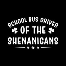 School Bus Driver Of The Shenanigans - St. Patrick's Day T-Shirt-Black-S-Custom One Express