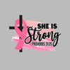 She Is Strong Proverbs 31 25 - Breast Cancer Awareness T-Shirt-Blue-S-Custom One Express