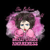 She believe she could so she did breast cancer awareness - Breast Cancer Awareness T-Shirt-Black-S-Custom One Express