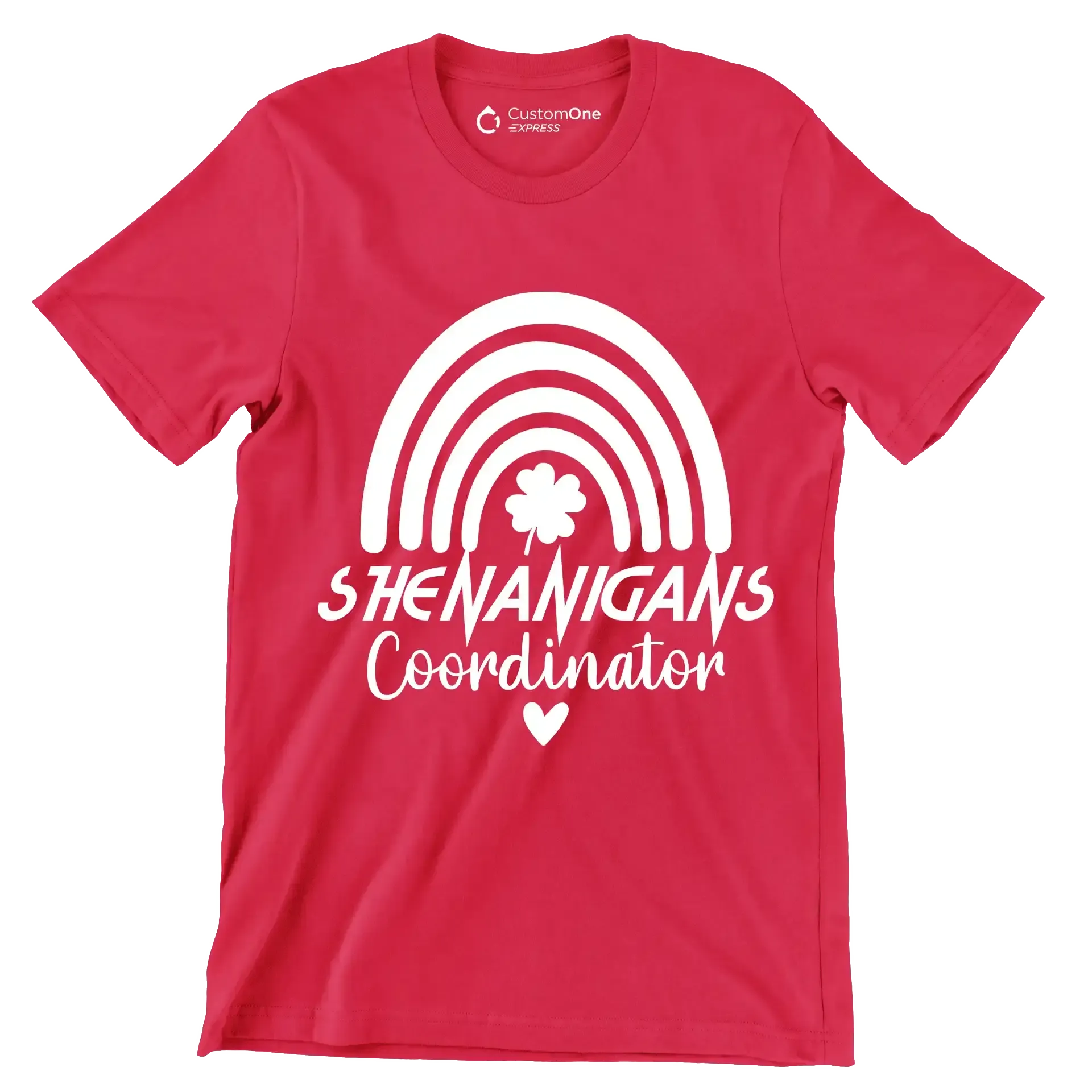 Shenanigans Coordinator - St. Patrick's Day T-Shirt-Red-S-Custom One Express