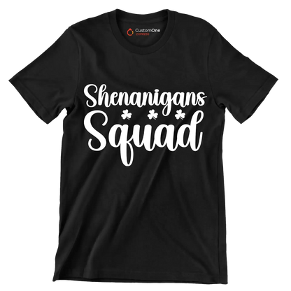 Shenanigans squad - St. Patrick's Day T-Shirt-Black-S-Custom One Express