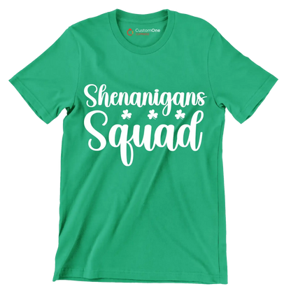 Shenanigans squad - St. Patrick's Day T-Shirt-Green-S-Custom One Express