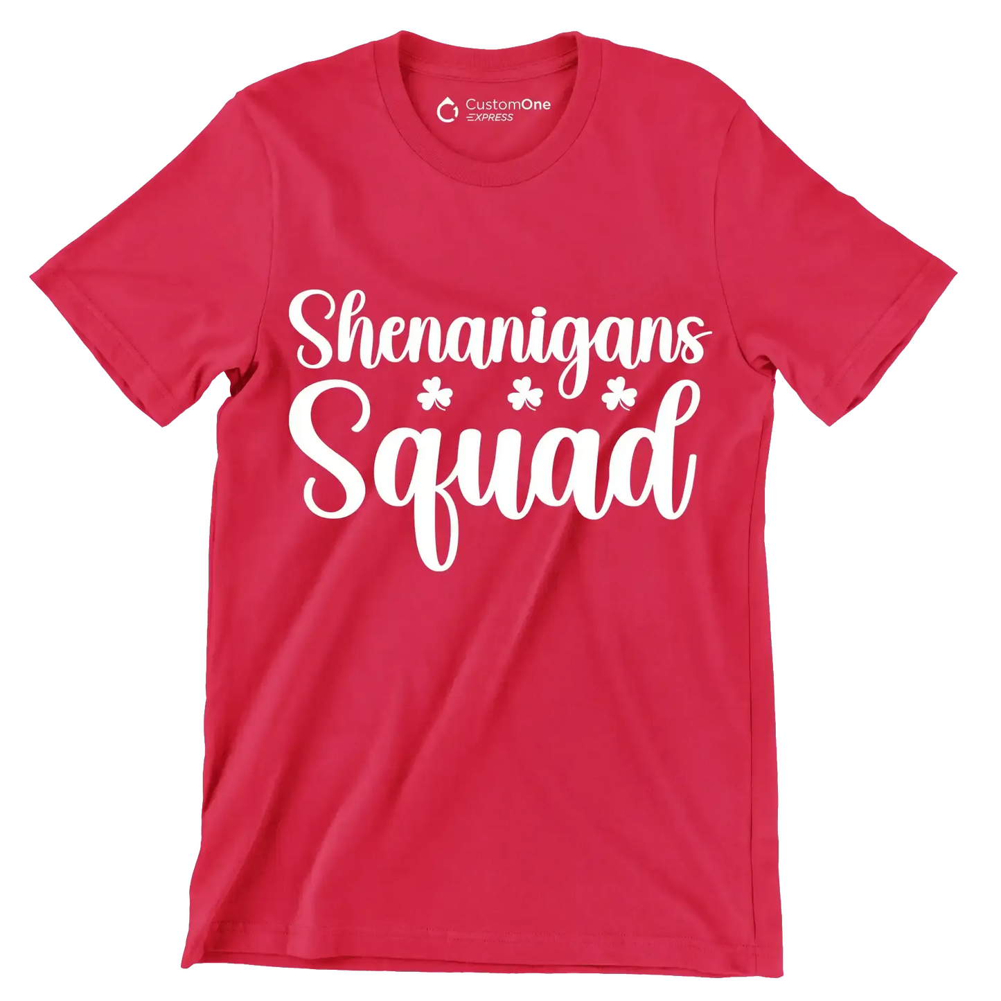 Shenanigans squad - St. Patrick's Day T-Shirt-Red-S-Custom One Express