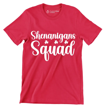 Shenanigans squad - St. Patrick's Day T-Shirt-Red-S-Custom One Express