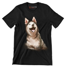 Siberian_Husky - Dog Themed T-Shirt-Black-S-Custom One Express