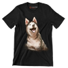 Siberian_Husky - Dog Themed T-Shirt-Black-S-Custom One Express