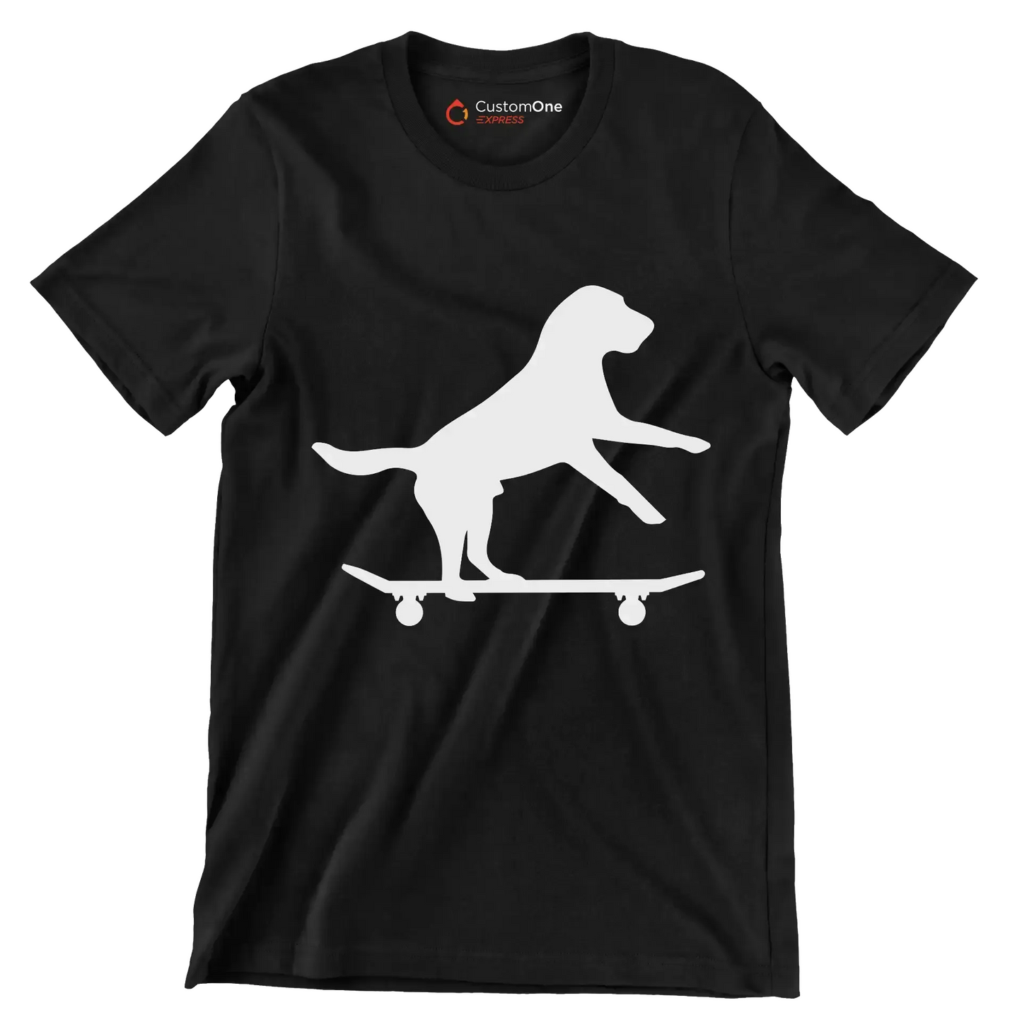 Skater Pup Vibes - Dog Themed T-Shirt-Black-S-Custom One Express