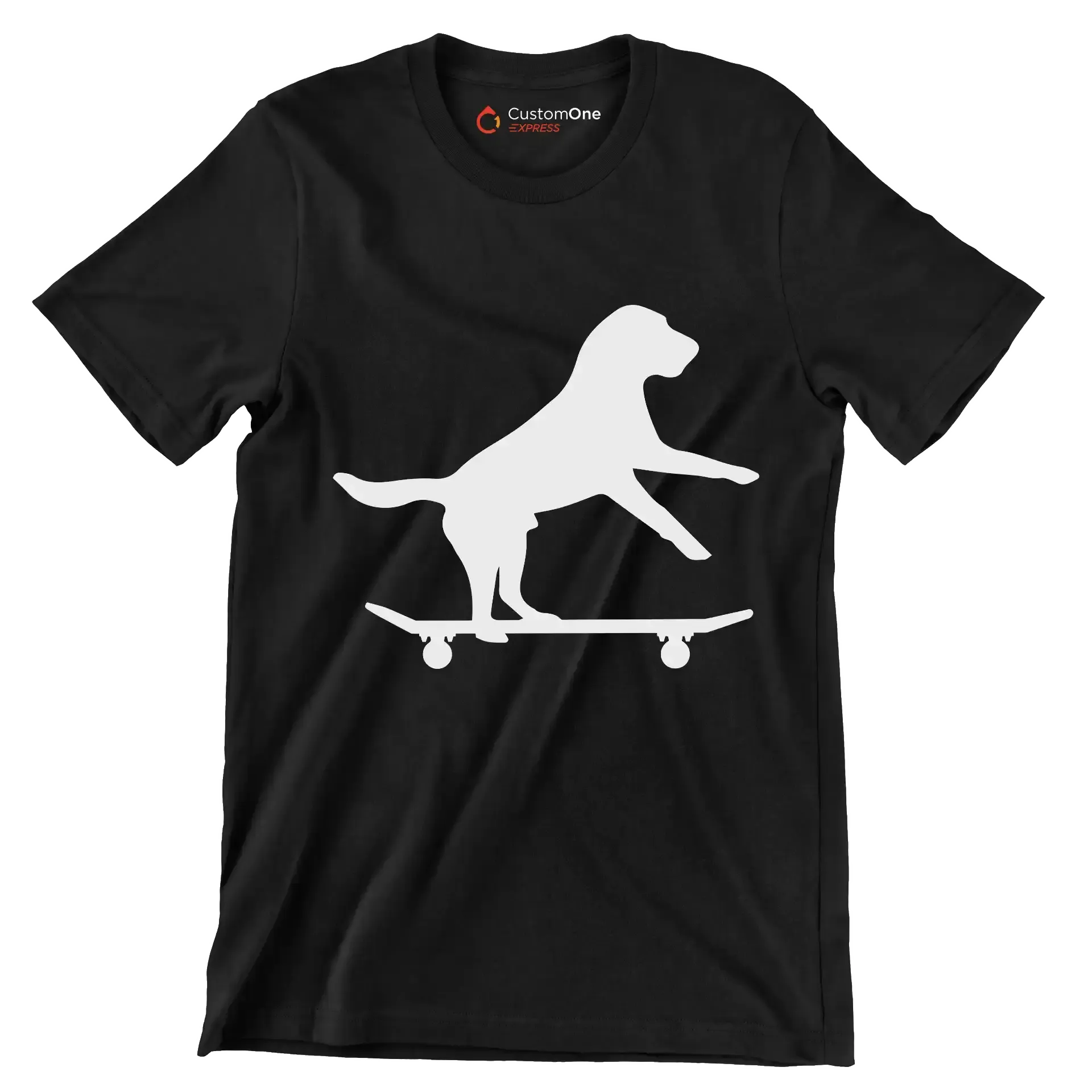 Skater Pup Vibes - Dog Themed T-Shirt-Black-S-Custom One Express