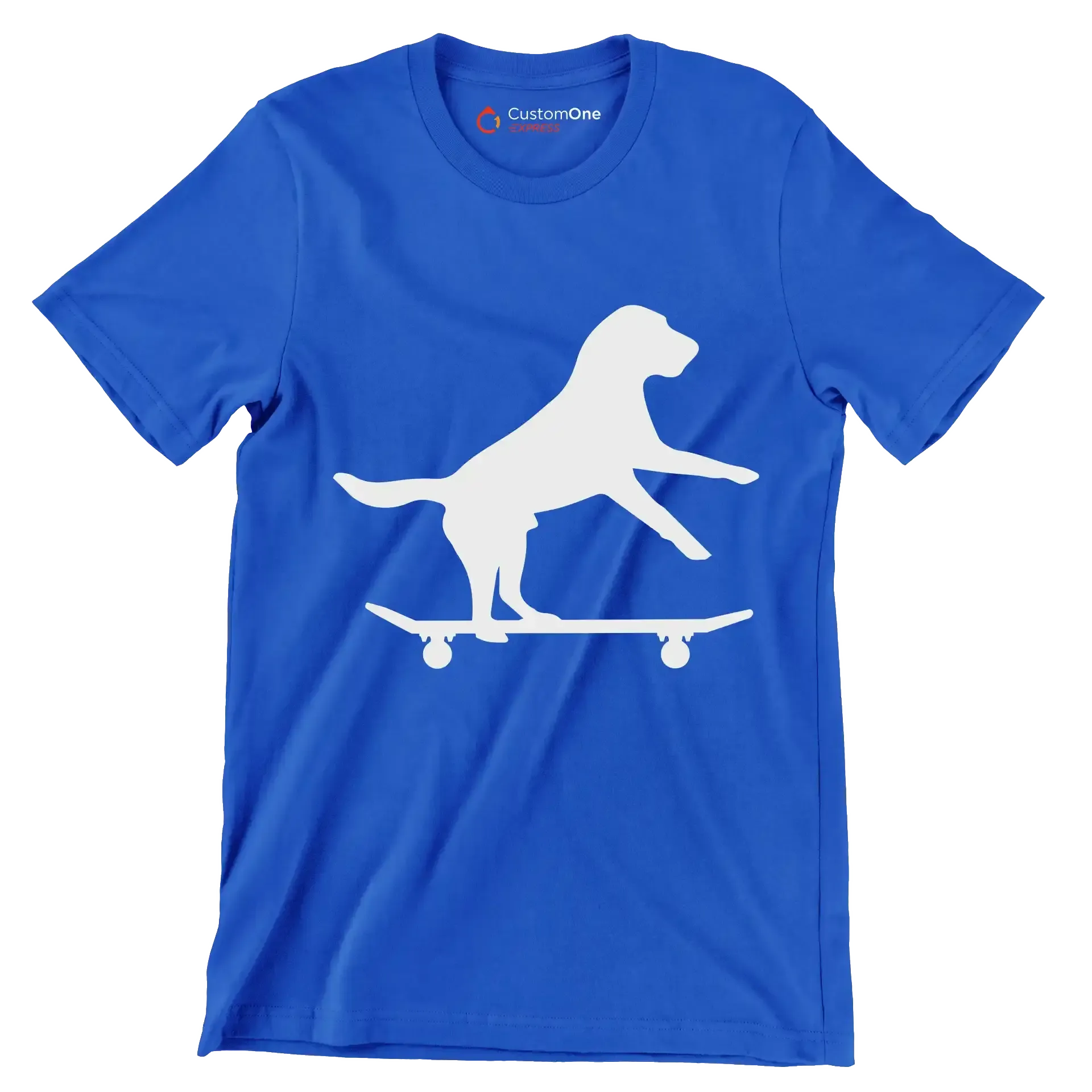 Skater Pup Vibes - Dog Themed T-Shirt-Blue-S-Custom One Express