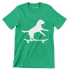 Skater Pup Vibes - Dog Themed T-Shirt-Green-S-Custom One Express