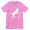 Skater Pup Vibes - Dog Themed T-Shirt-Pink-S-Custom One Express