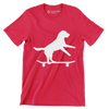 Skater Pup Vibes - Dog Themed T-Shirt-Red-S-Custom One Express