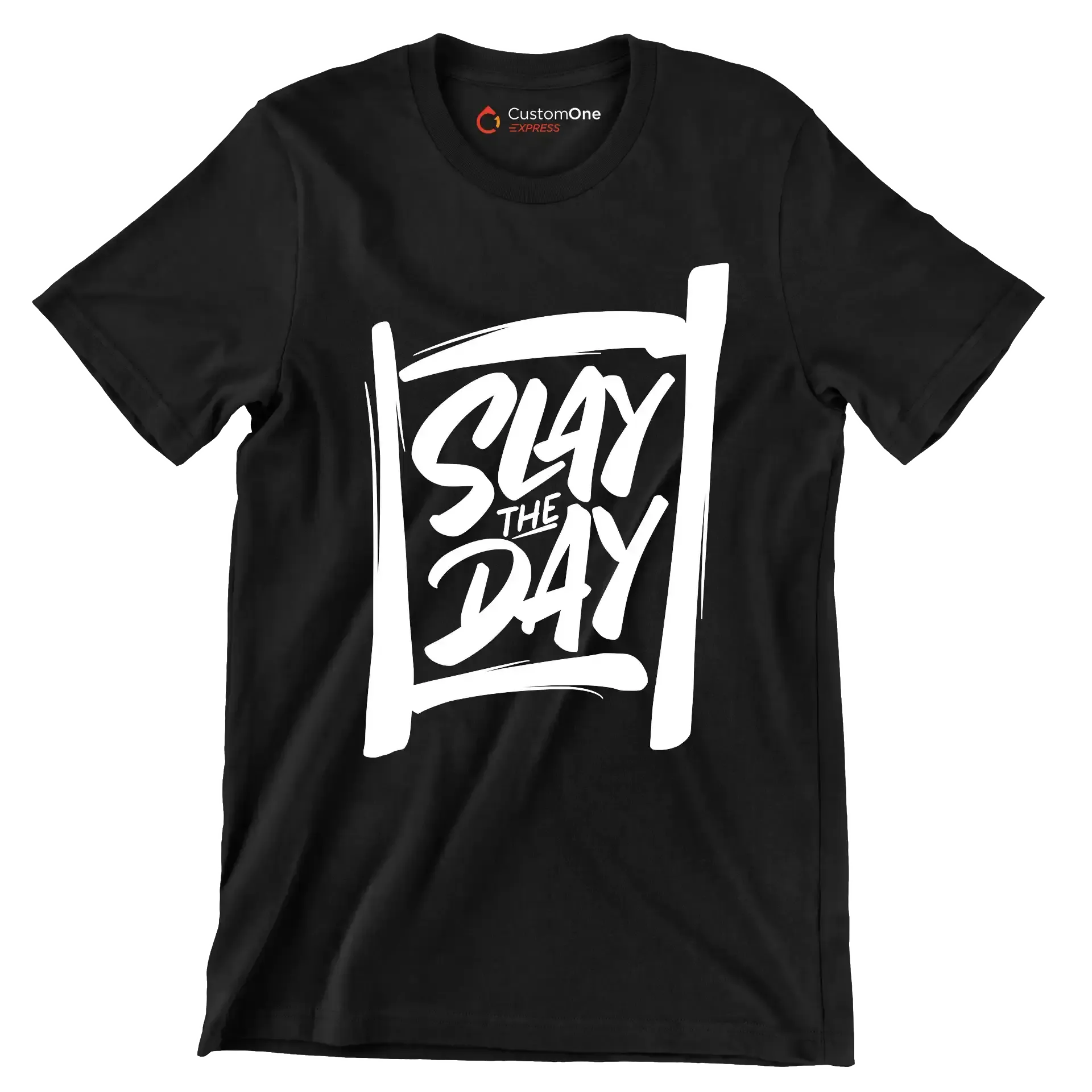 Slay the day - Sarcasm Themed T-Shirt-Black-S-Custom One Express