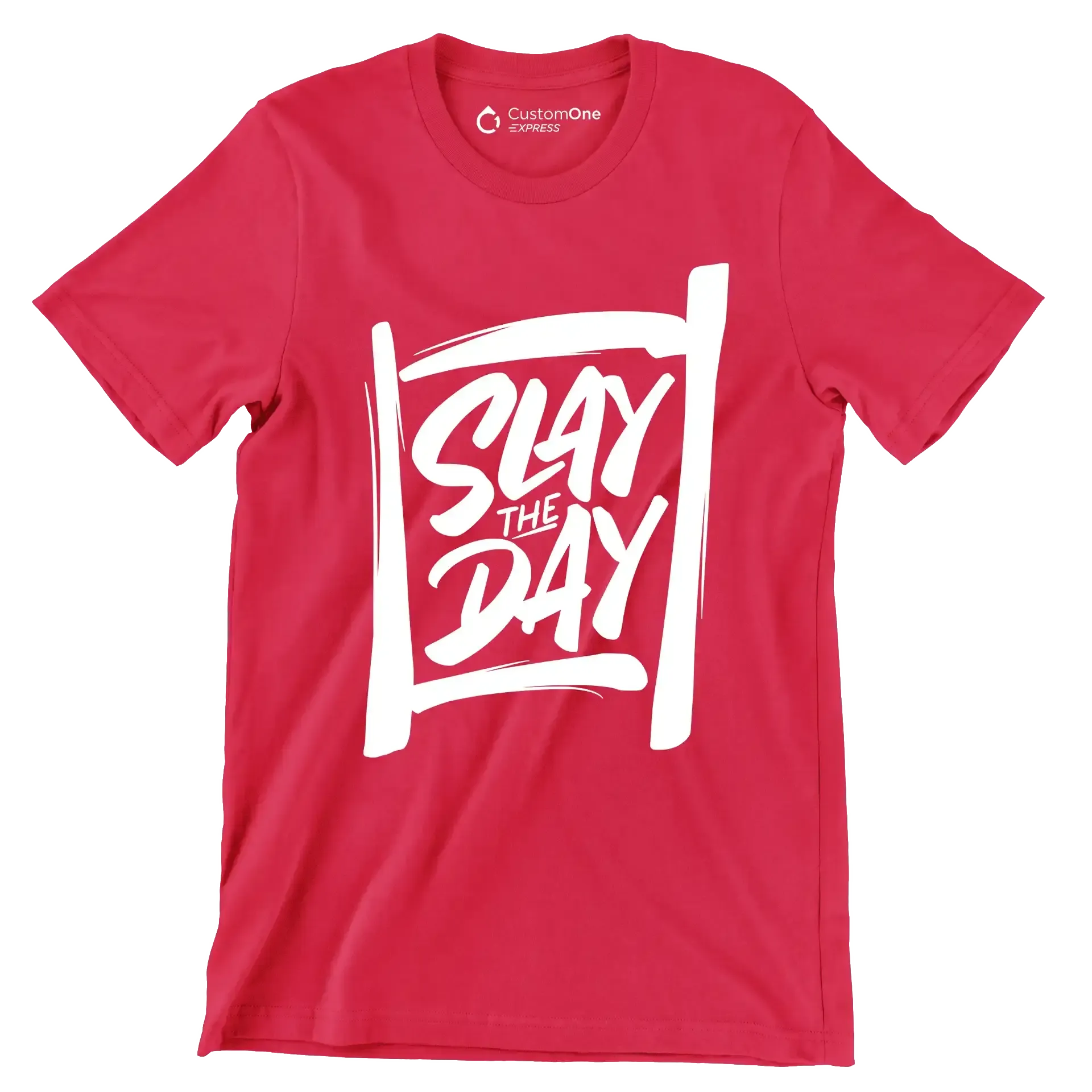 Slay the day - Sarcasm Themed T-Shirt-Red-S-Custom One Express