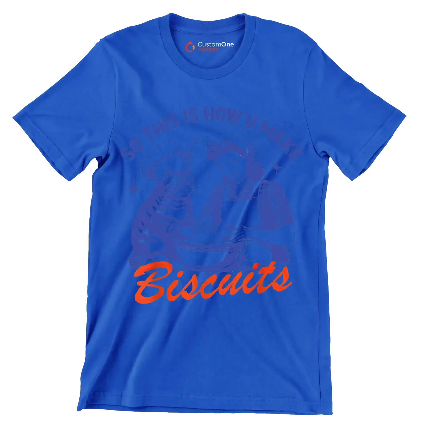 So this is how u make biscuits - Retro Themed T-Shirt-Blue-S-Custom One Express