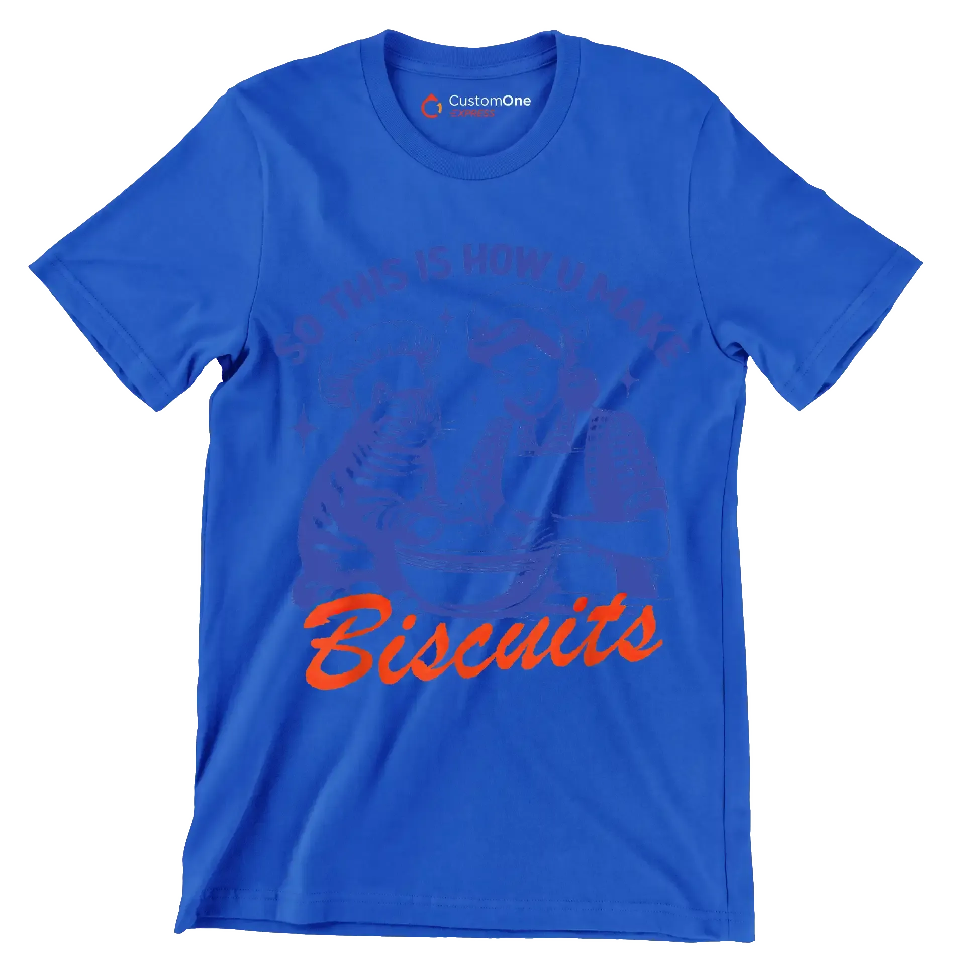 So this is how u make biscuits - Retro Themed T-Shirt-Blue-S-Custom One Express