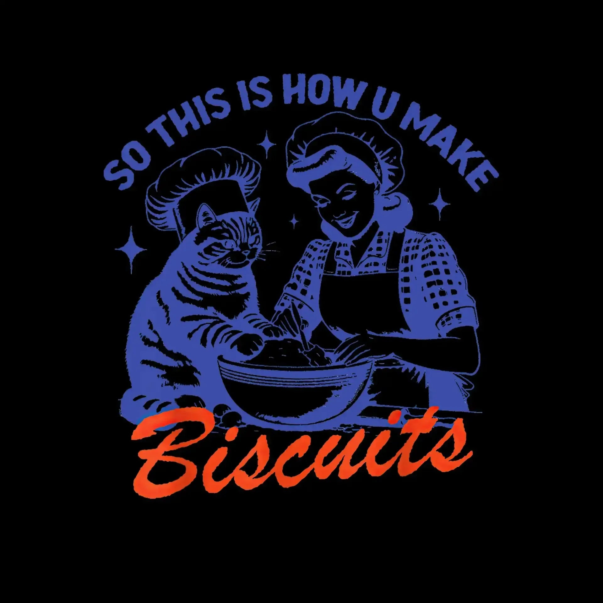 So this is how u make biscuits - Retro Themed T-Shirt-Black-S-Custom One Express