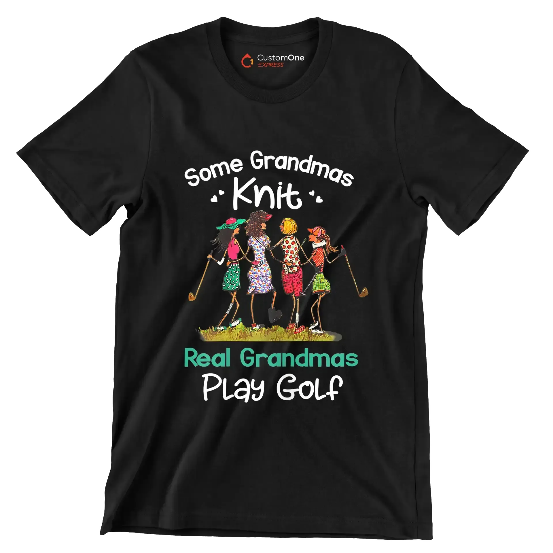 Some Grandmas Knit Real Grandmas Play Golf - Golf Themed T-Shirt