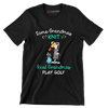 Some Grandmas Knit Real Grandmas Play Golf - Golf Themed T-Shirt-Black-S-Custom One Express