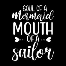 Soul of a mermaid mouth of a sailor - Sarcasm Themed T-Shirt-Black-S-Custom One Express