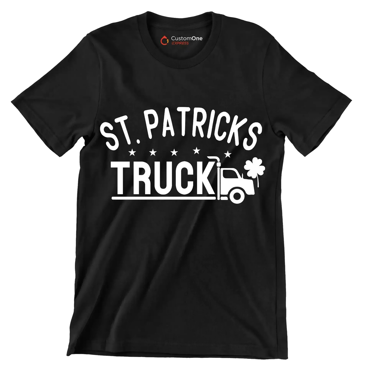 St. Patricks Truck - St. Patrick's Day T-Shirt-Black-S-Custom One Express