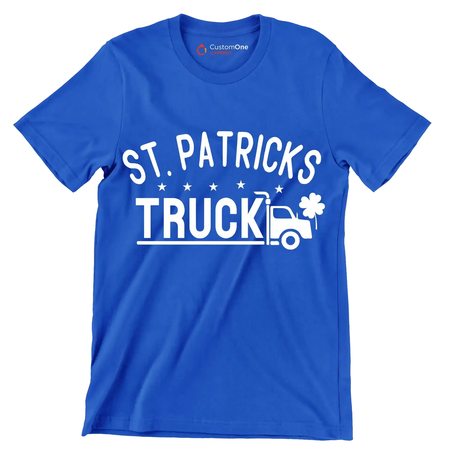 St. Patricks Truck - St. Patrick's Day T-Shirt-Blue-S-Custom One Express
