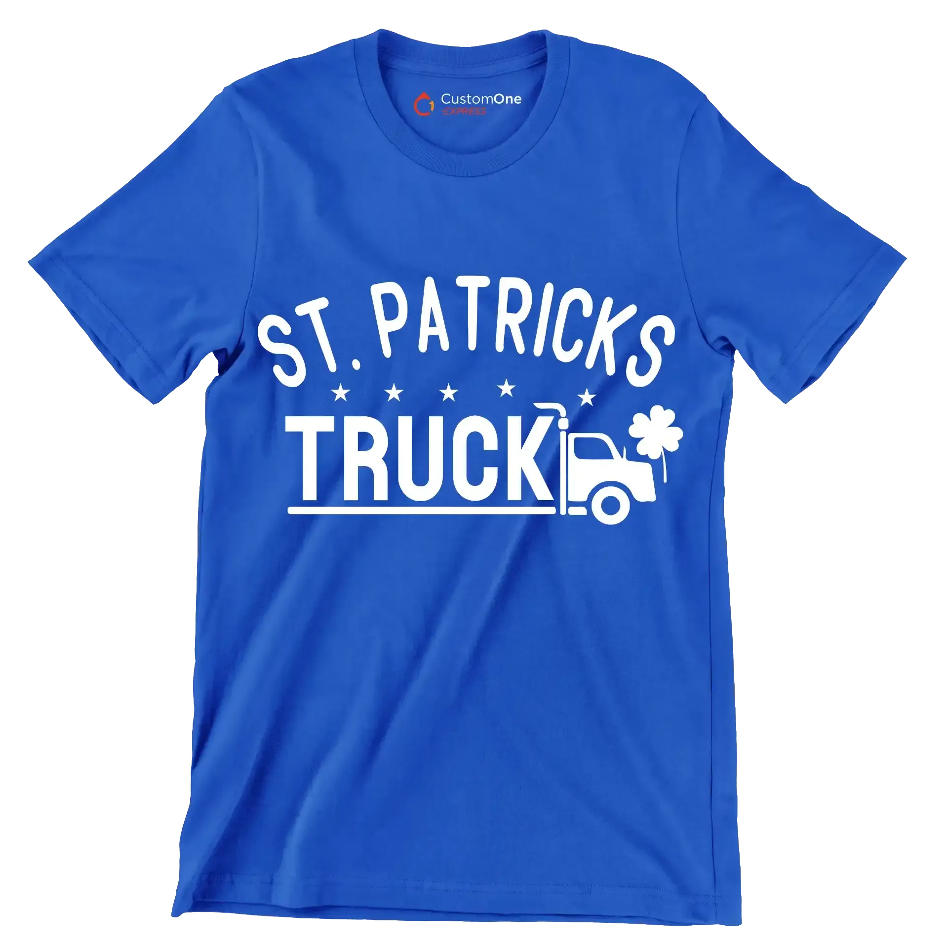 St. Patricks Truck - St. Patrick's Day T-Shirt-Blue-S-Custom One Express