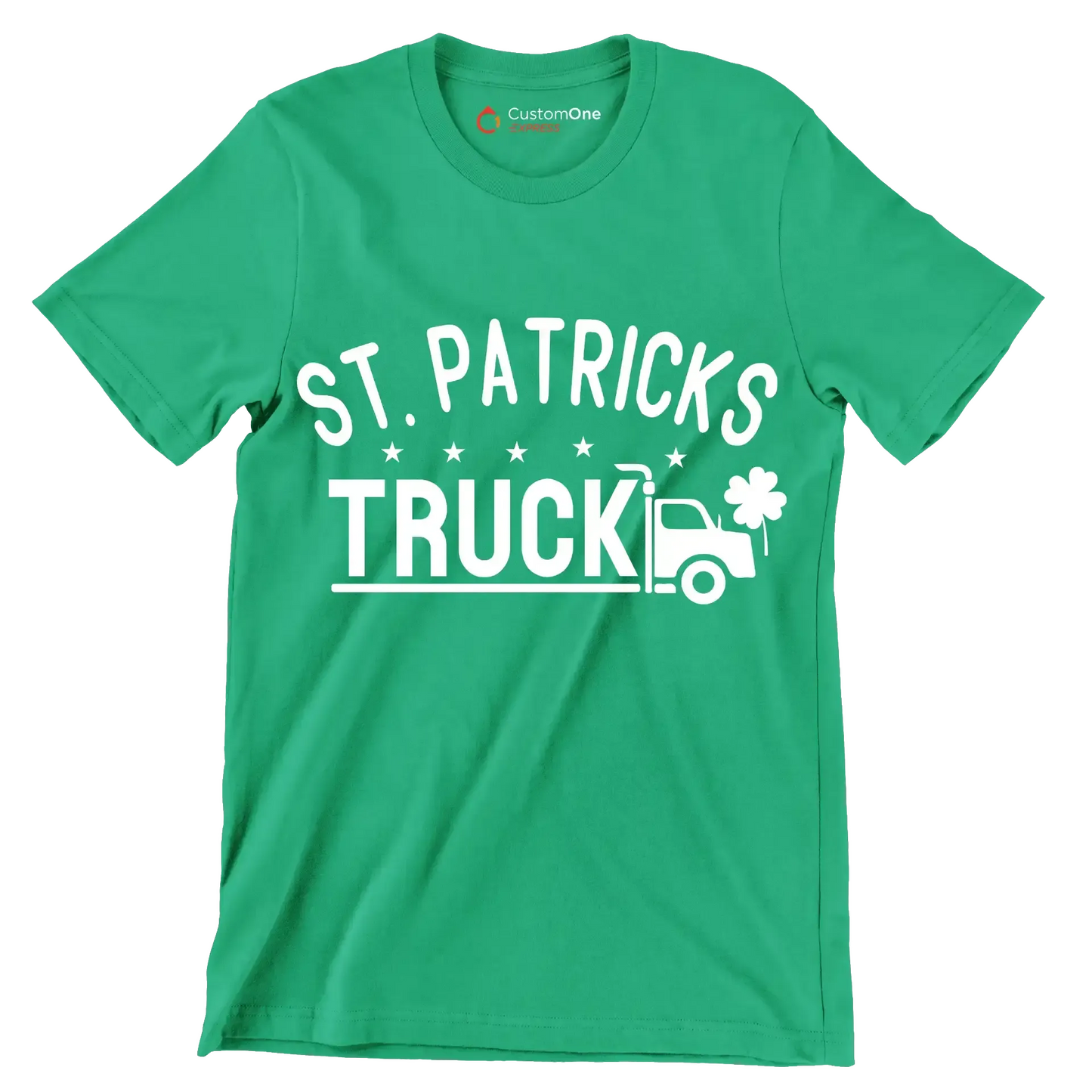 St. Patricks Truck - St. Patrick's Day T-Shirt-Green-S-Custom One Express