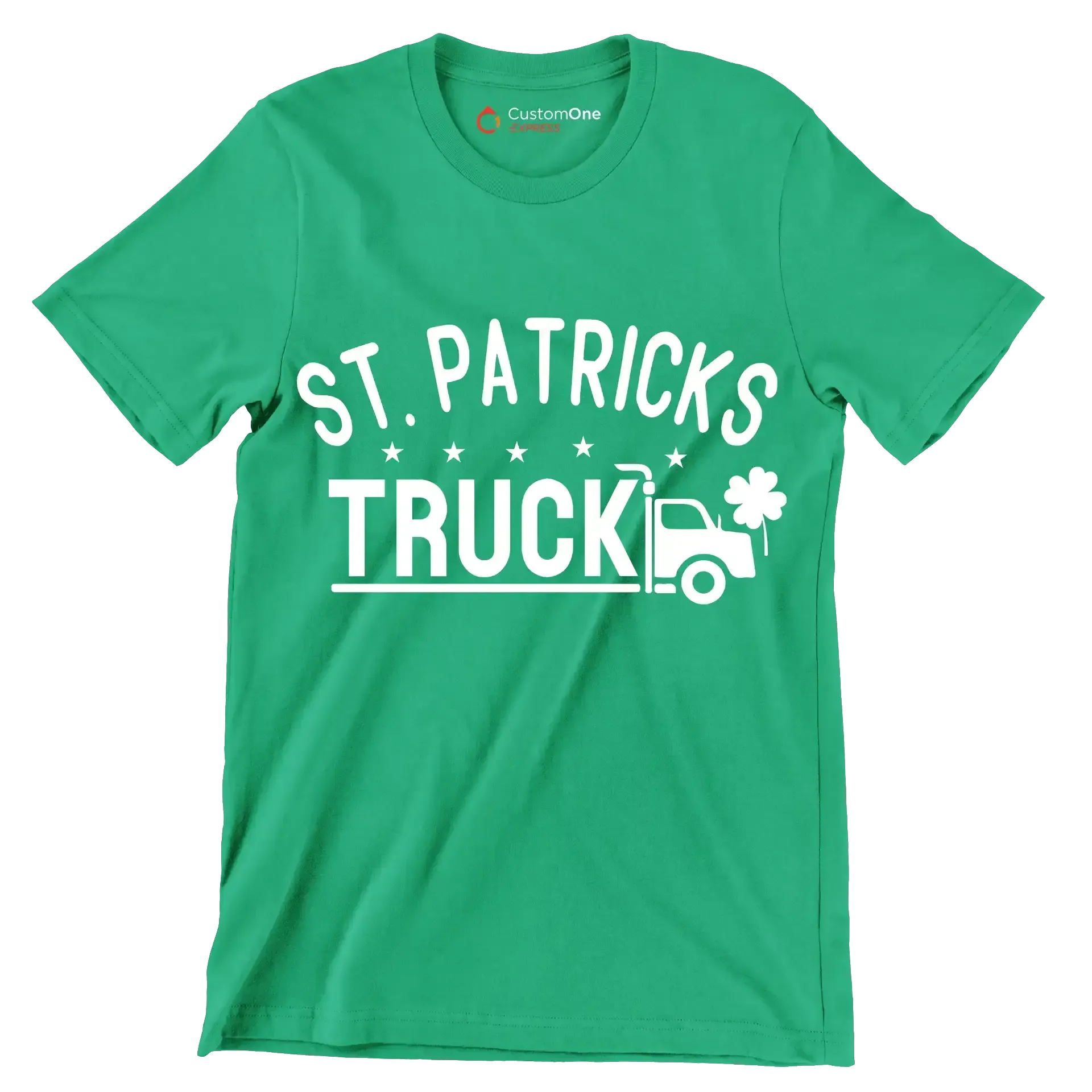 St. Patricks Truck - St. Patrick's Day T-Shirt-Green-S-Custom One Express