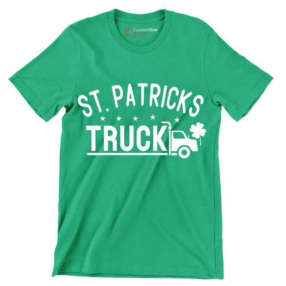 St. Patricks Truck - St. Patrick's Day T-Shirt-Green-S-Custom One Express