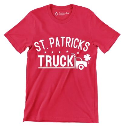 St. Patricks Truck - St. Patrick's Day T-Shirt-Red-S-Custom One Express