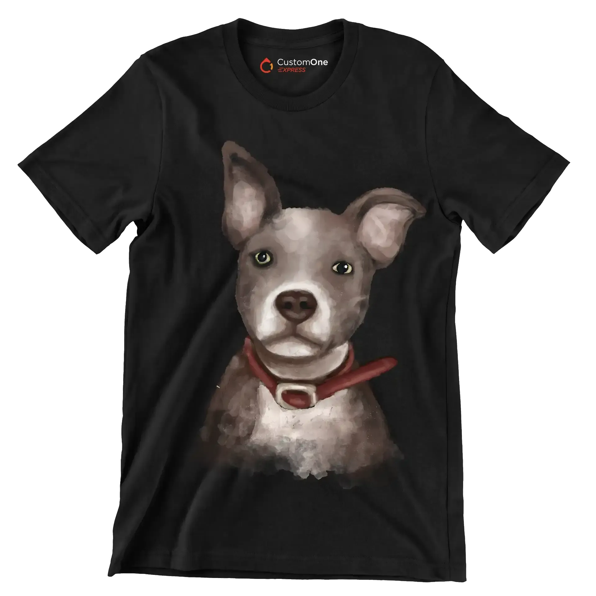 Staffordshire_Bull_Terrier - Dog Themed T-Shirt-Black-S-Custom One Express