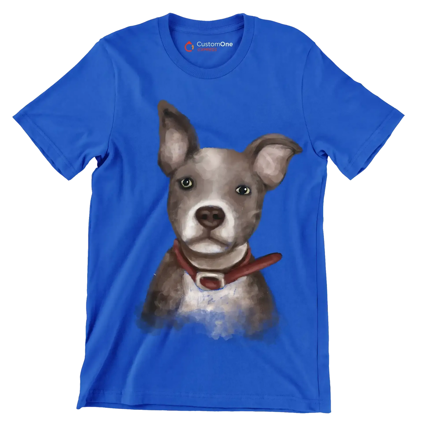 Staffordshire_Bull_Terrier - Dog Themed T-Shirt-Blue-S-Custom One Express