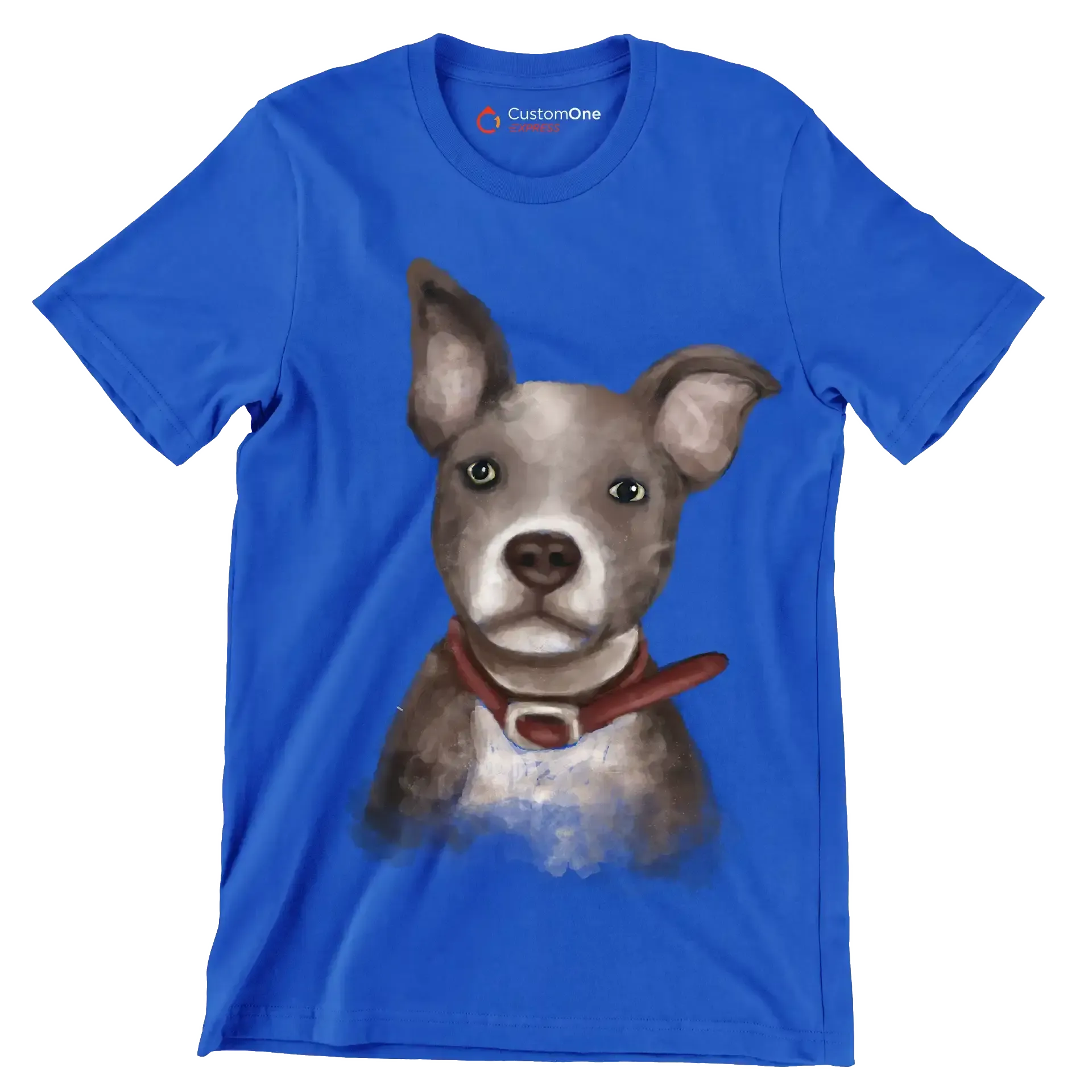 Staffordshire_Bull_Terrier - Dog Themed T-Shirt-Blue-S-Custom One Express