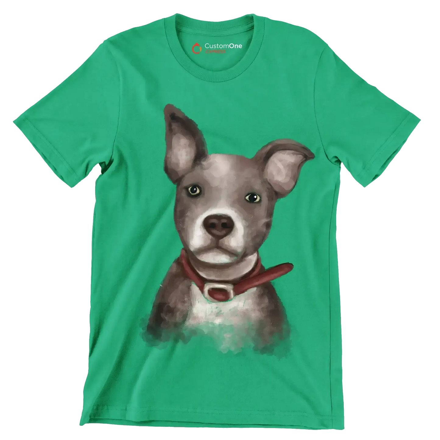 Staffordshire_Bull_Terrier - Dog Themed T-Shirt-Green-S-Custom One Express