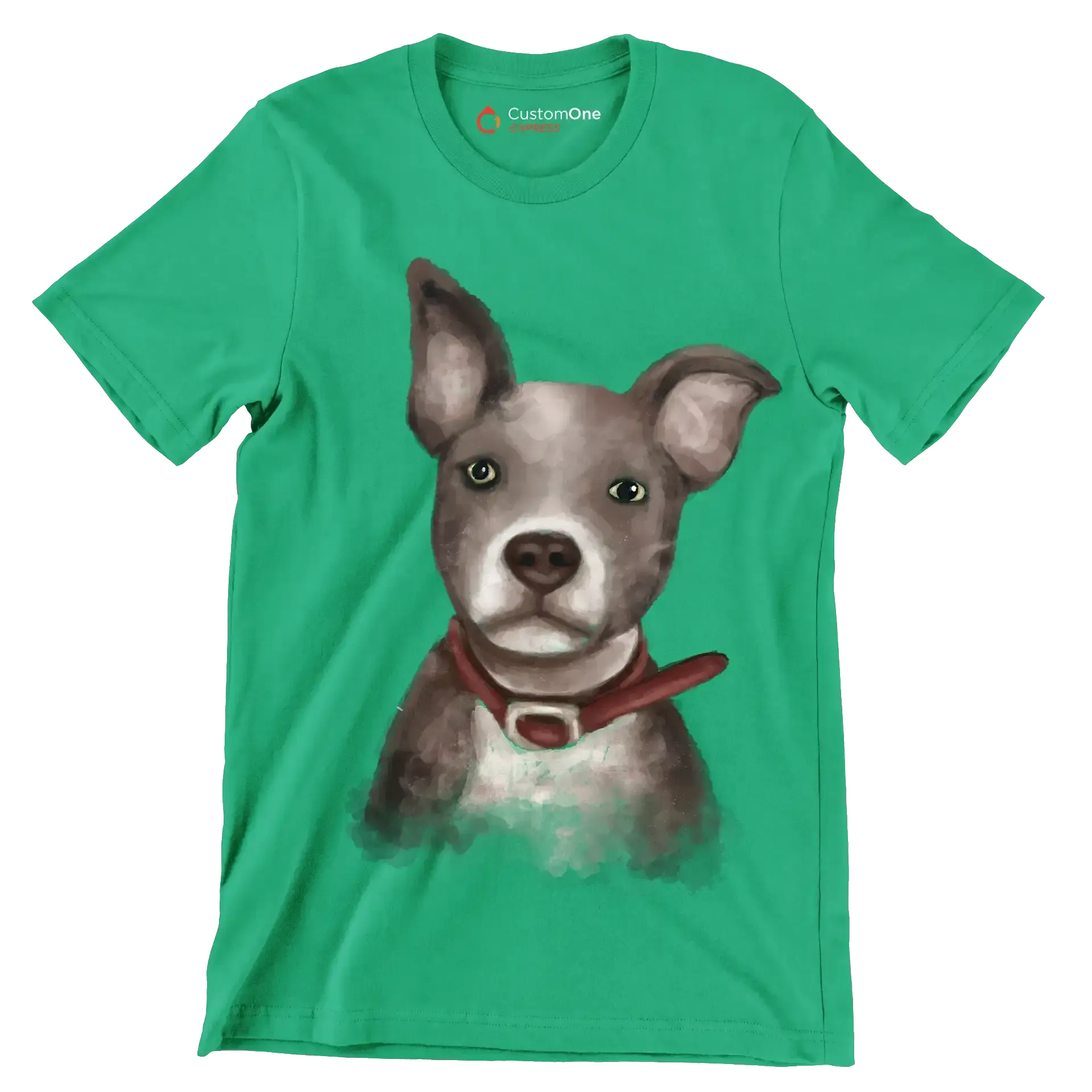 Staffordshire_Bull_Terrier - Dog Themed T-Shirt-Green-S-Custom One Express