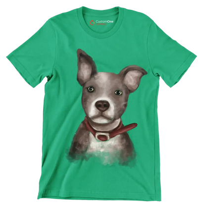 Staffordshire_Bull_Terrier - Dog Themed T-Shirt-Green-S-Custom One Express