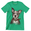 Staffordshire_Bull_Terrier - Dog Themed T-Shirt-Green-S-Custom One Express