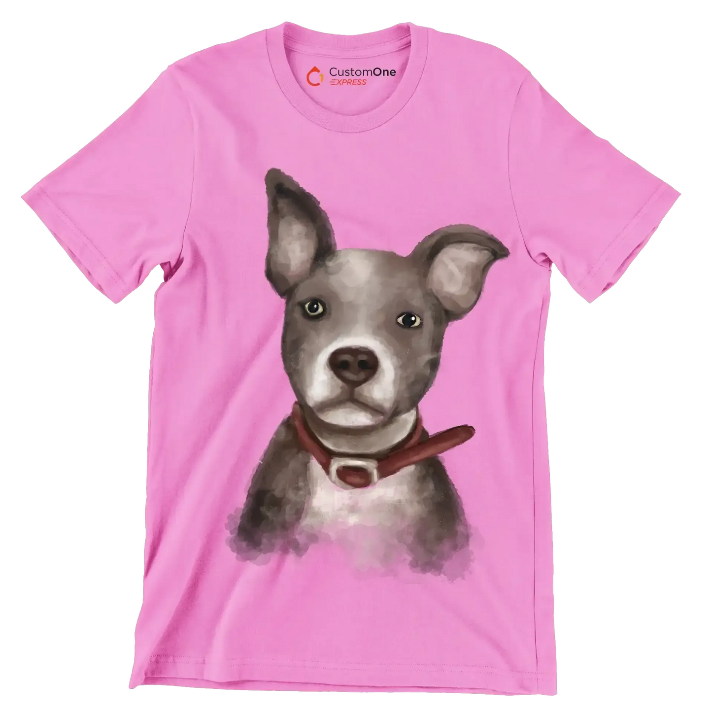 Staffordshire_Bull_Terrier - Dog Themed T-Shirt-Pink-S-Custom One Express