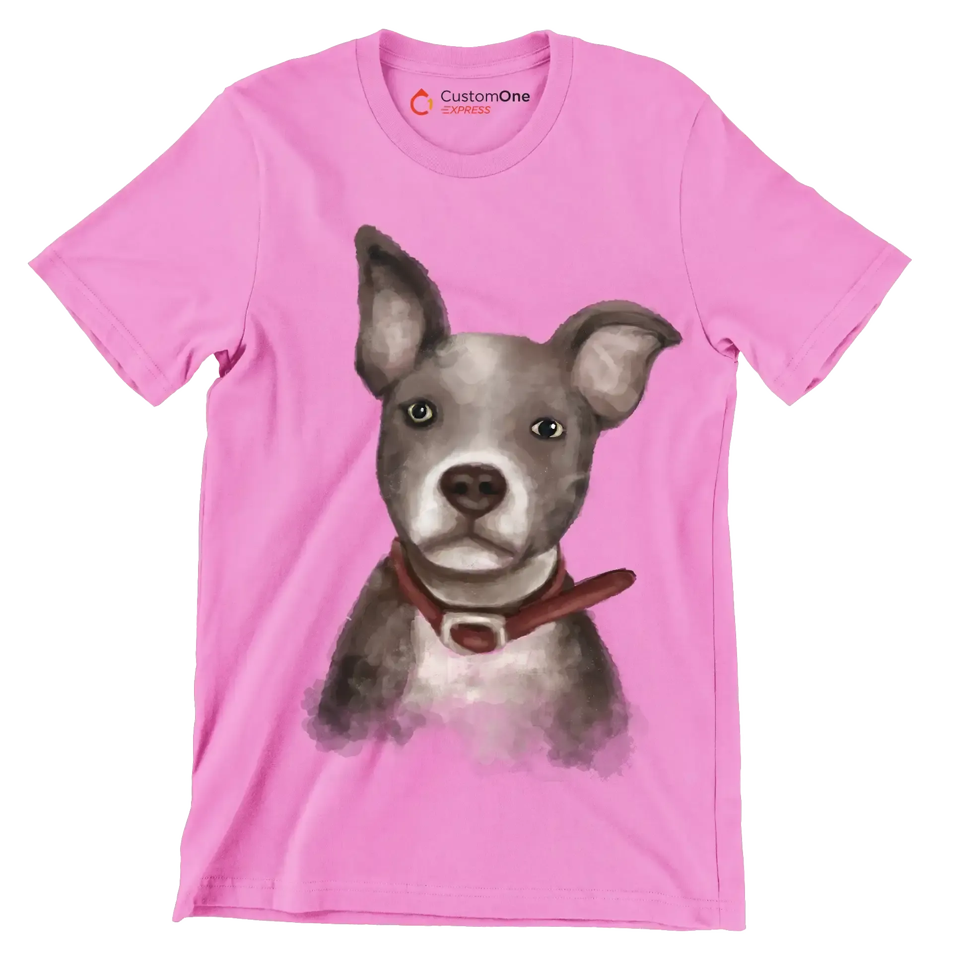 Staffordshire_Bull_Terrier - Dog Themed T-Shirt-Pink-S-Custom One Express