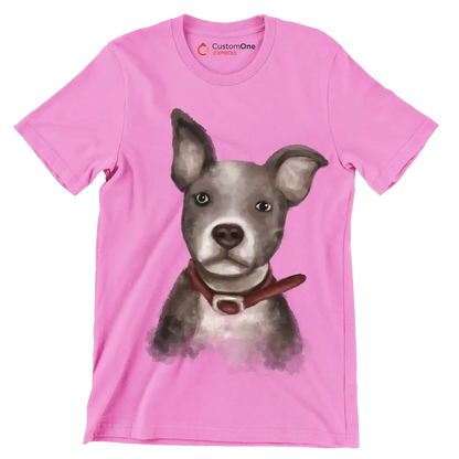 Staffordshire_Bull_Terrier - Dog Themed T-Shirt-Pink-S-Custom One Express