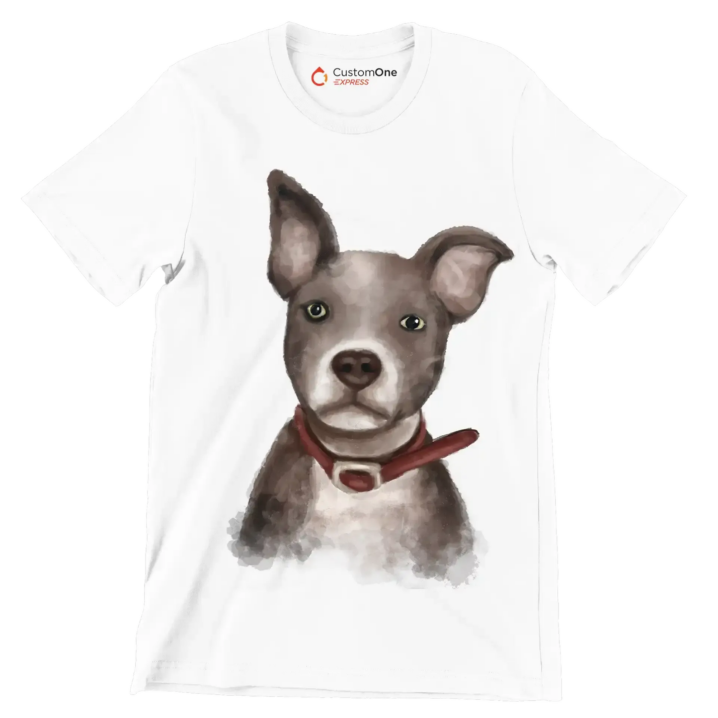 Staffordshire_Bull_Terrier - Dog Themed T-Shirt-White-S-Custom One Express